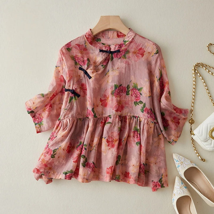 AMERA LINEN BLOUSE