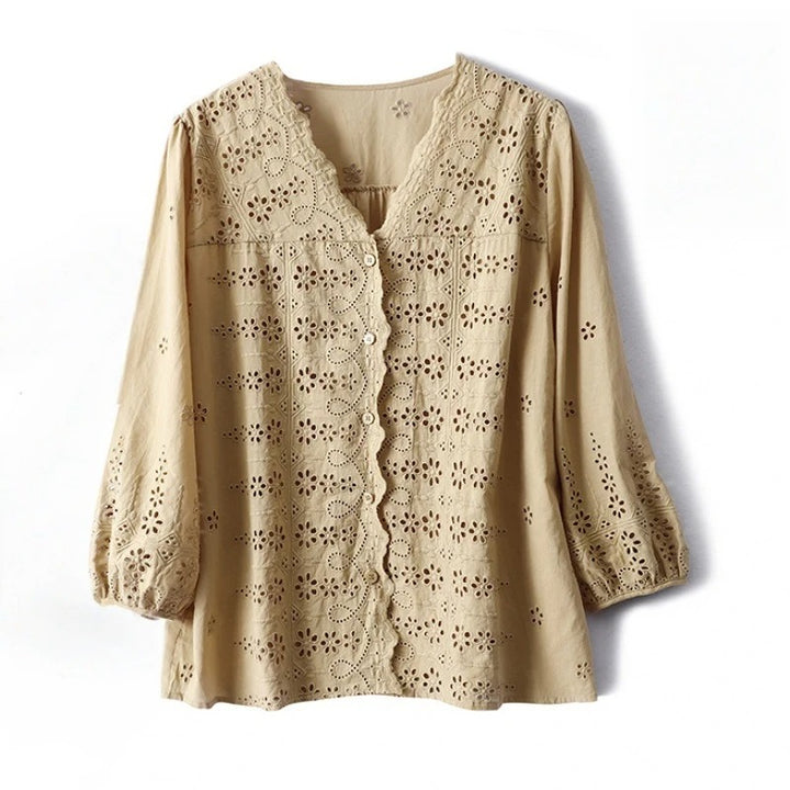 LAUREN LINEN BLOUSE