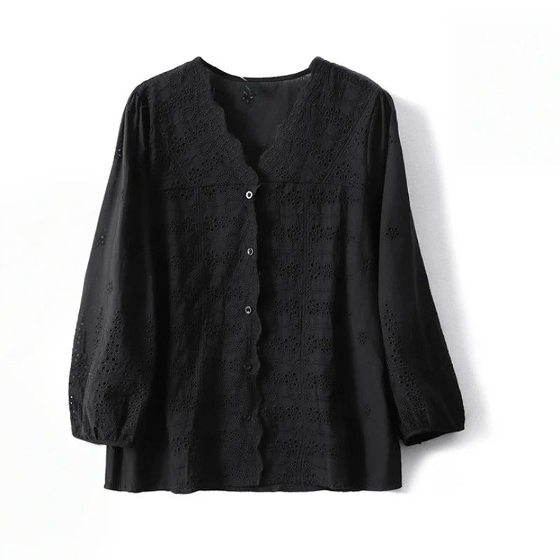 LAUREN LINEN BLOUSE