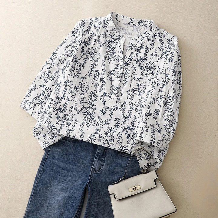 LIA LINEN BLOUSE