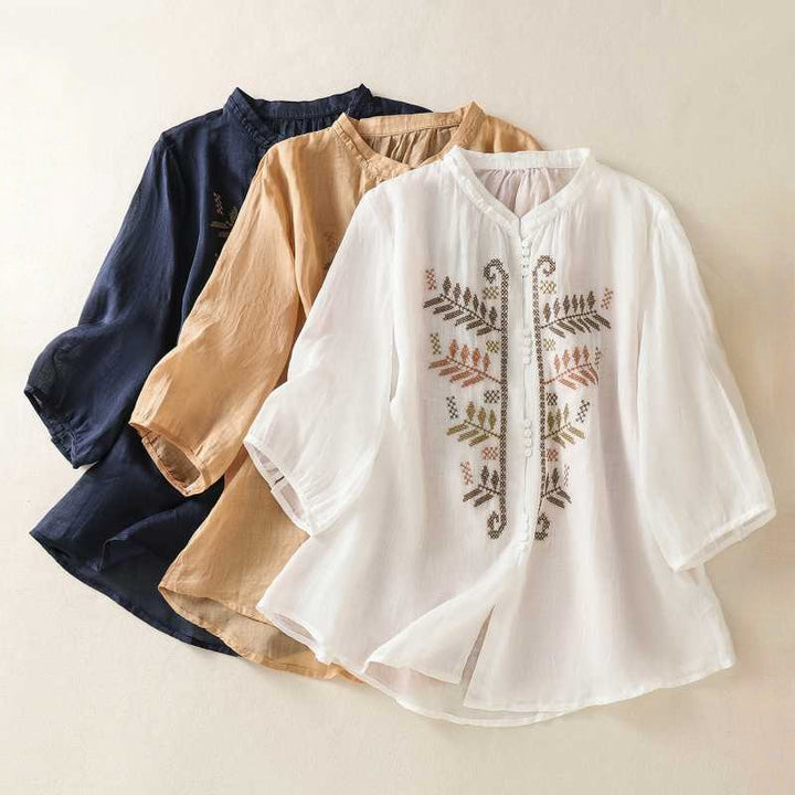 SHARON LINEN BLOUSE