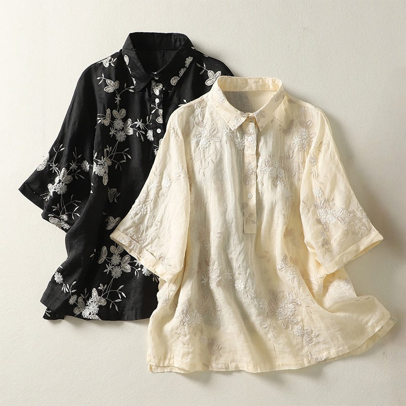 ELIANA LINEN BLOUSE