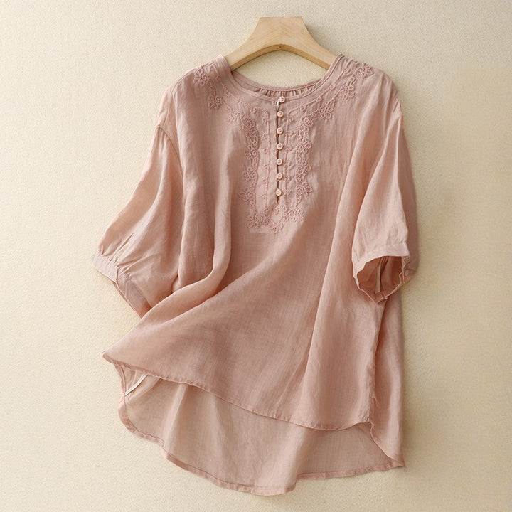 FLORITA LINEN BLOUSE