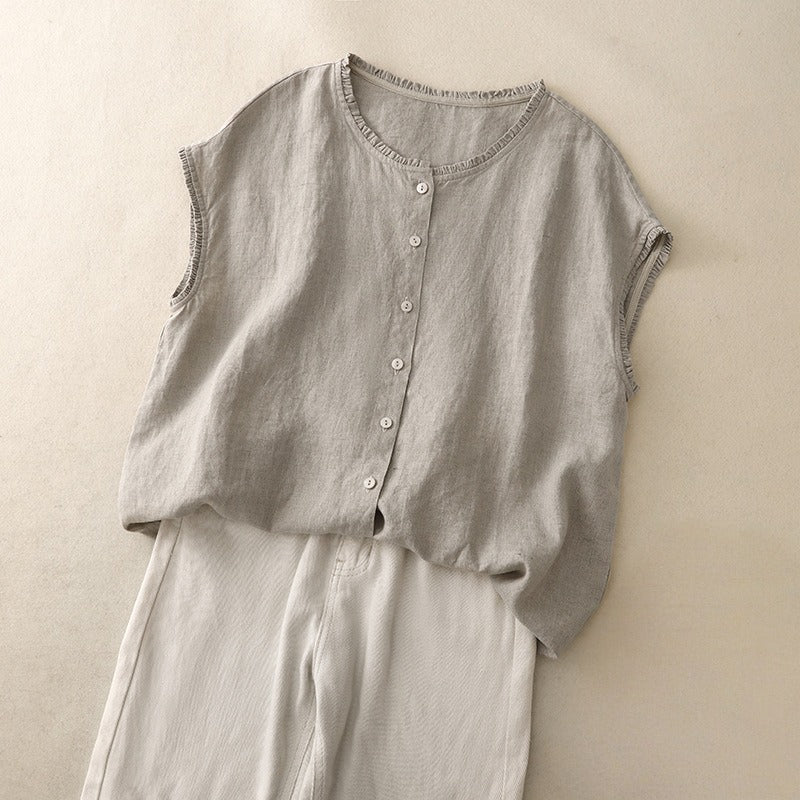 ELARA LINEN TOP
