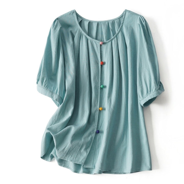 ADELINA LINEN BLOUSE