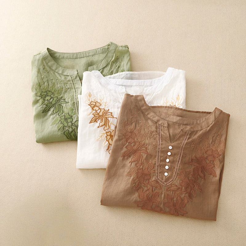 LISA LINEN BLOUSE