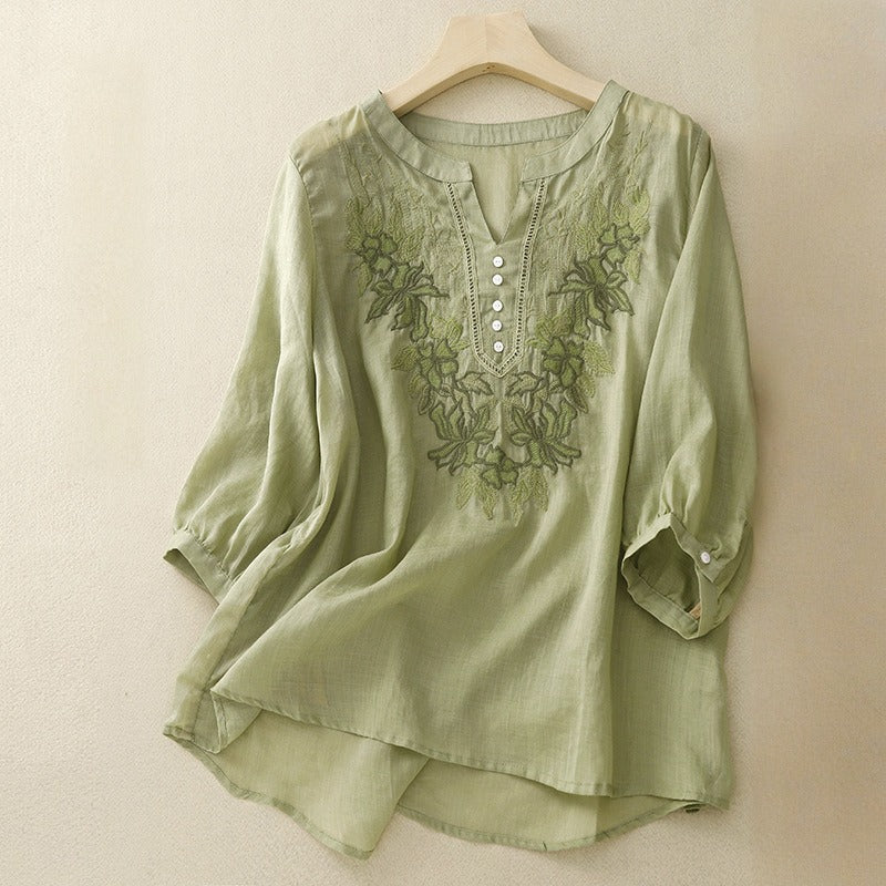 LISA LINEN BLOUSE