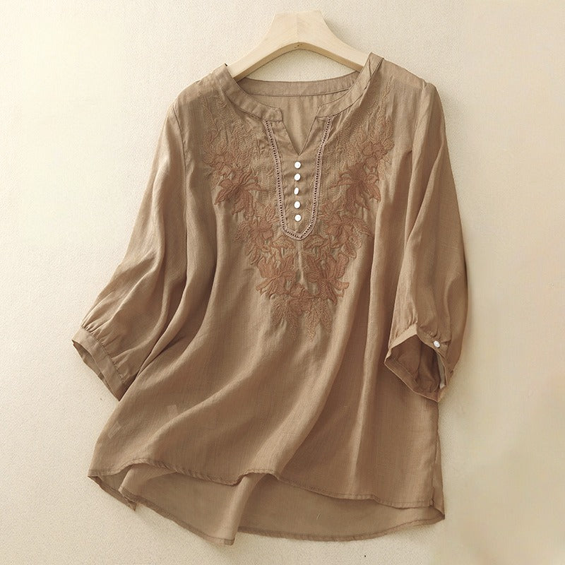 LISA LINEN BLOUSE