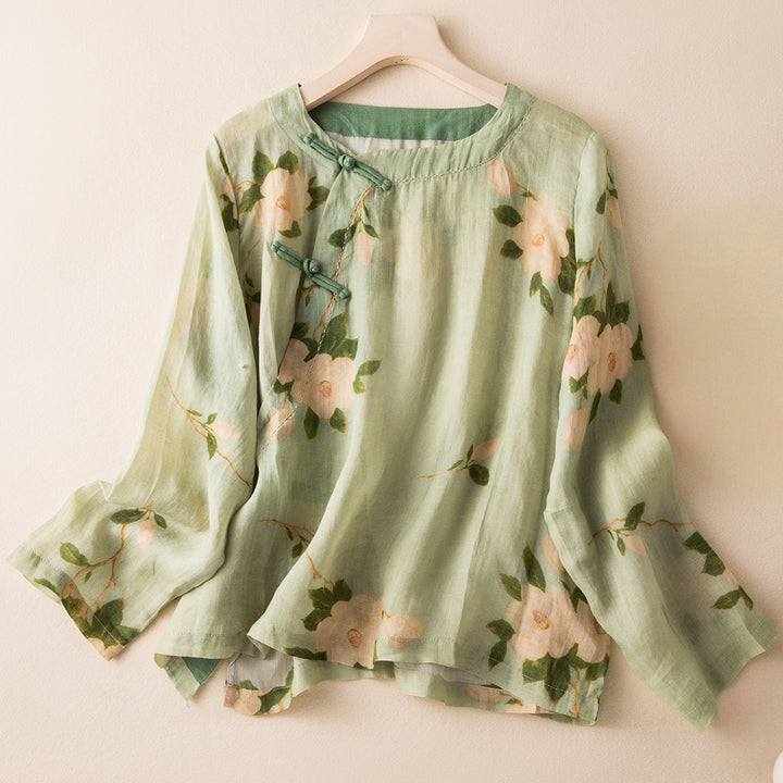 STACY LINEN BLOUSE