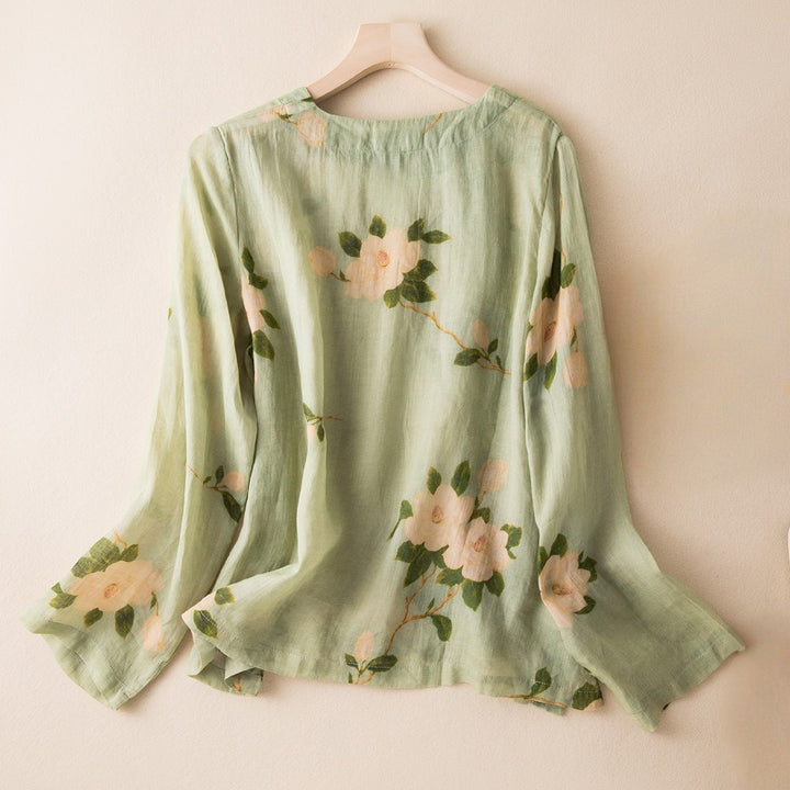 STACY LINEN BLOUSE
