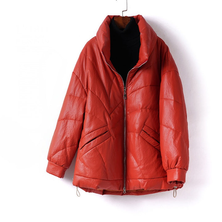 MILENA™ LEATHER DOWN COAT