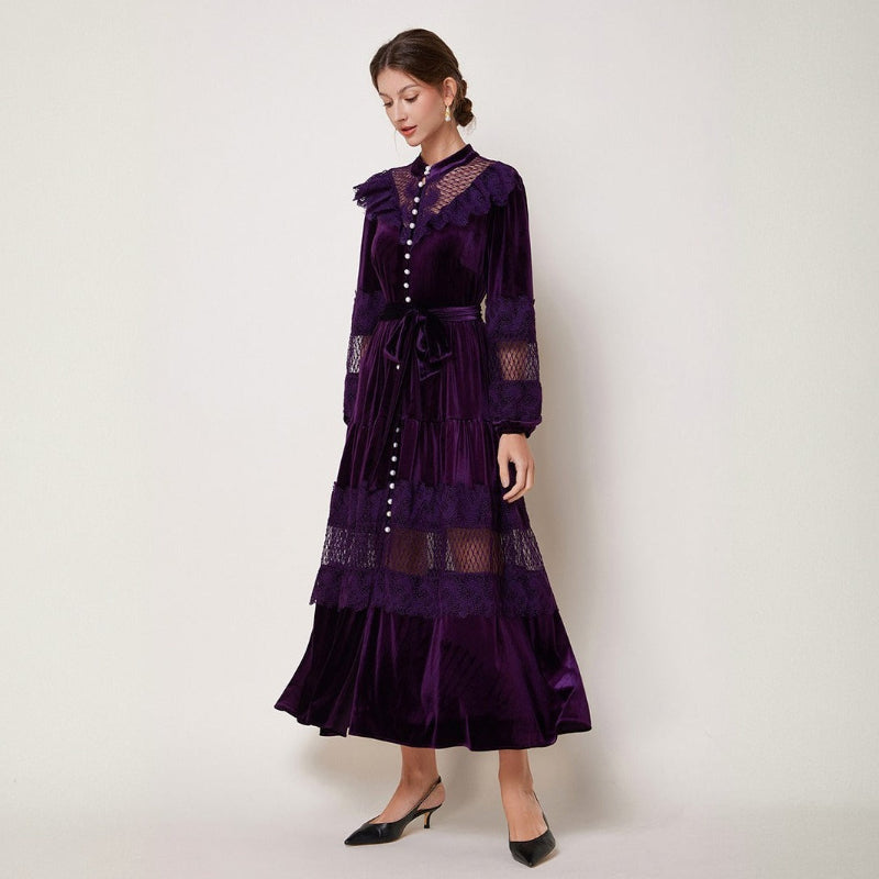 VIOLET LACE DRESS