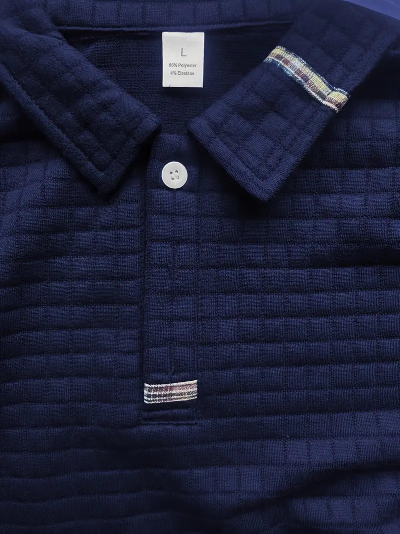 NordicWeave™ Herren Longsleeve Polo – Warm, Stilvoll & Bequem