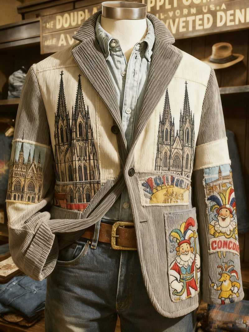 Men's Vintage Cologne Carnival Leisure Jacket