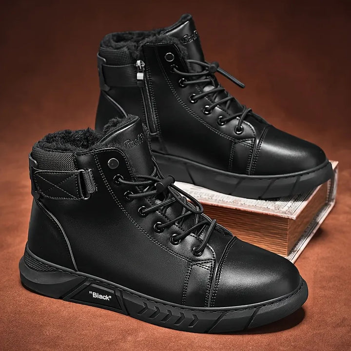Men’s Leather Fleece-Lined Orthopaedic Chukka Boots