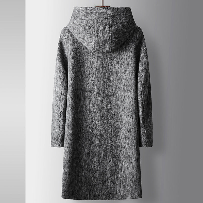 HOODED WOOL COAT
