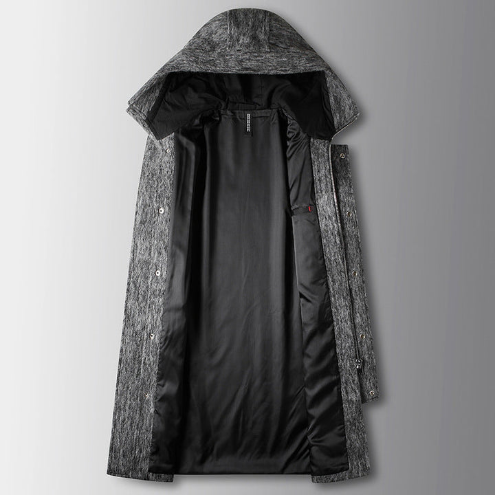 HOODED WOOL COAT