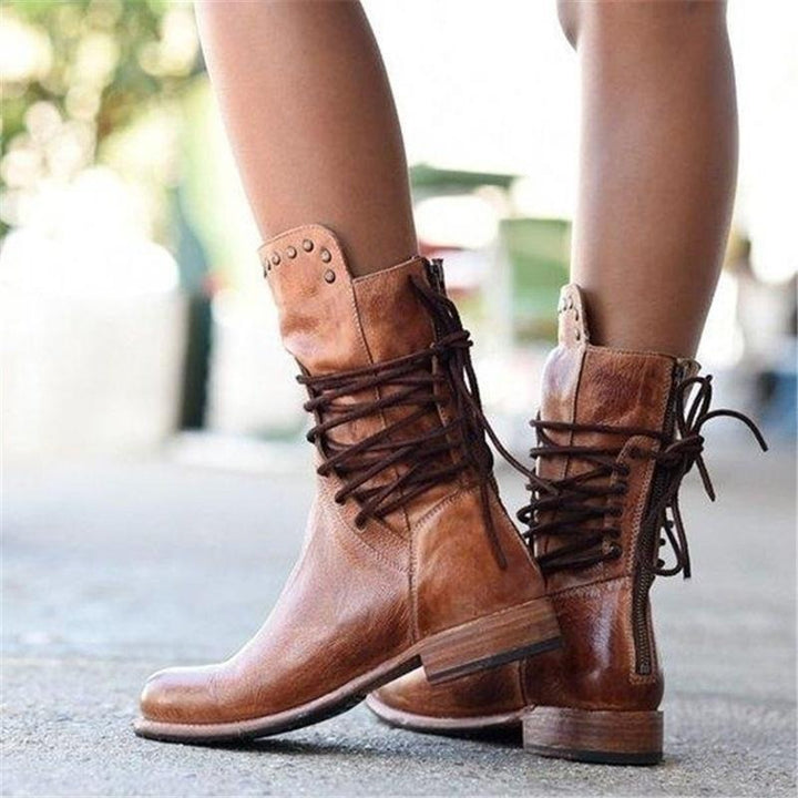 CHEYENNE™ HAND-MADE LEATHER LACE-UP BOOTS