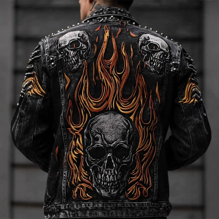 INFERNO™ SKULL EMBROIDERED DENIM JACKET