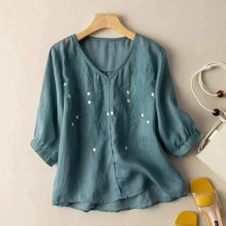 DANIELLE LINEN BLOUSE