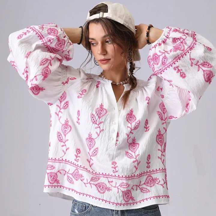 ADELE LINEN BLOUSE