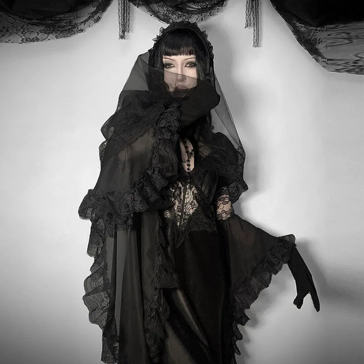 NIGHTFALL SHEER GOTHIC LACE BOLERO