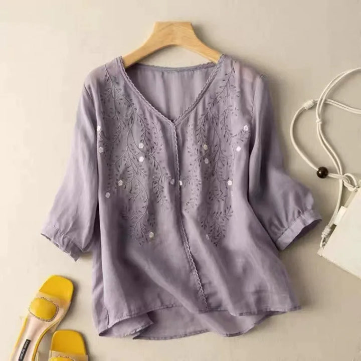 DANIELLE LINEN BLOUSE