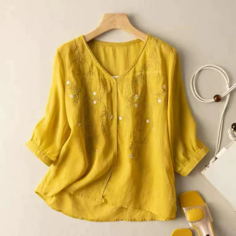 DANIELLE LINEN BLOUSE