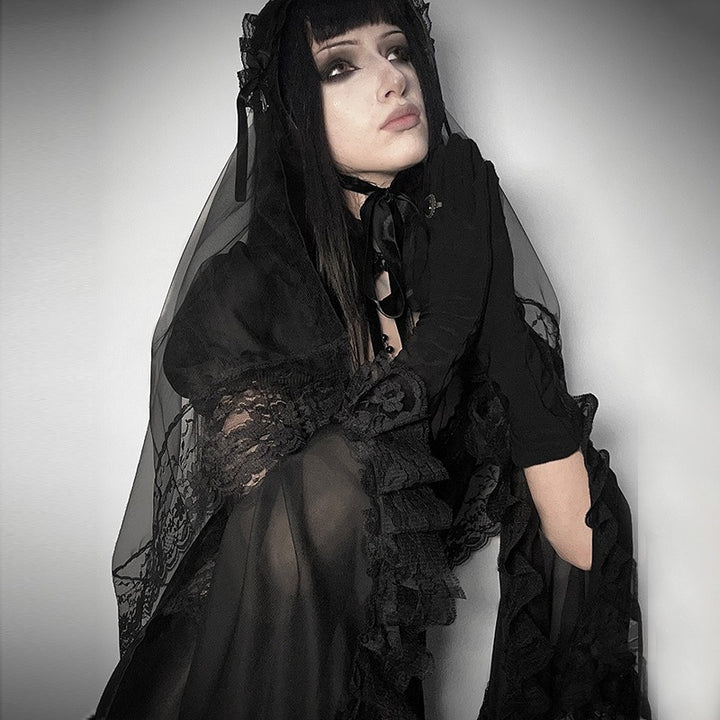 NIGHTFALL SHEER GOTHIC LACE BOLERO