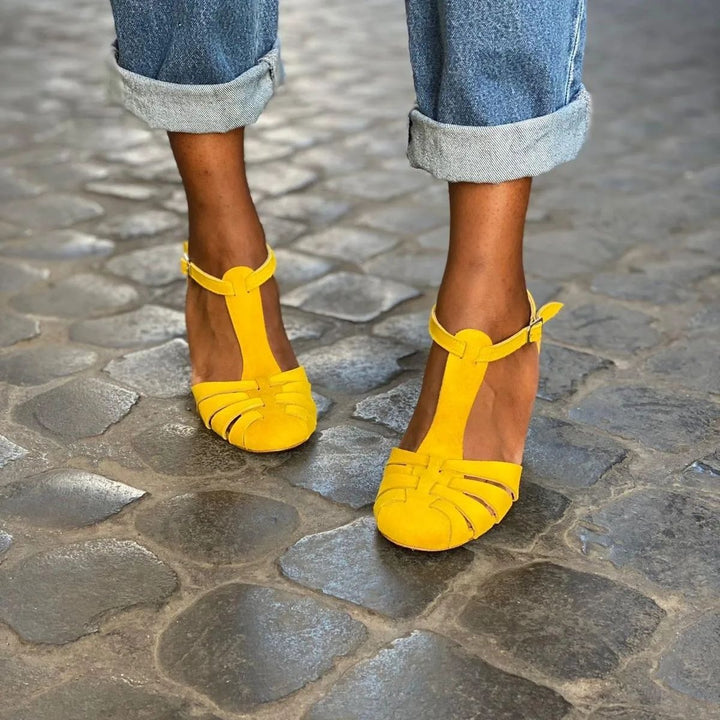 WHITNEY™ SUEDE CAGE HEEL SANDAL