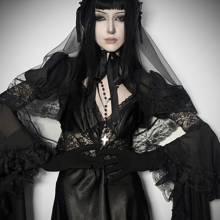 NIGHTFALL SHEER GOTHIC LACE BOLERO
