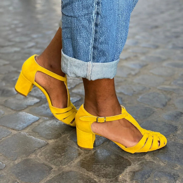 WHITNEY™ SUEDE CAGE HEEL SANDAL