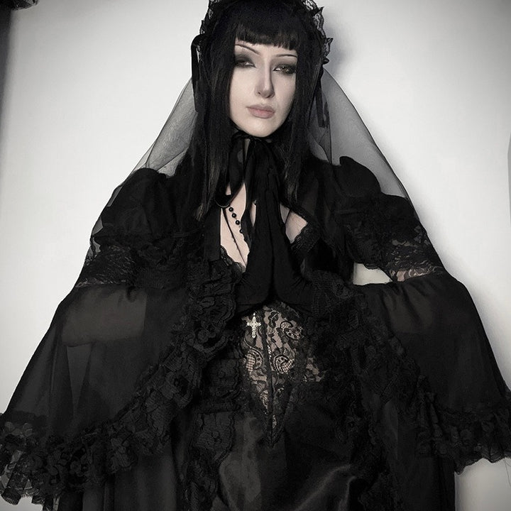 NIGHTFALL SHEER GOTHIC LACE BOLERO