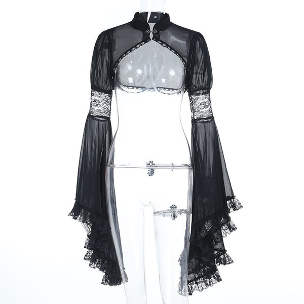 NIGHTFALL SHEER GOTHIC LACE BOLERO