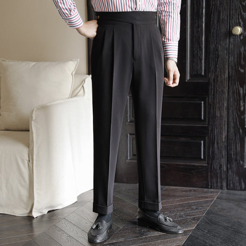 HIGH-WAISTED CHINO PANTS