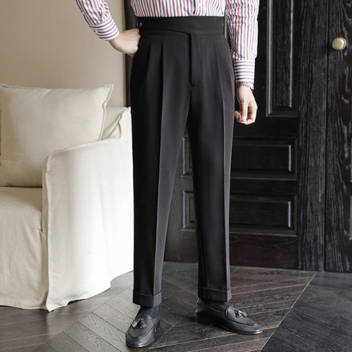 HIGH-WAISTED CHINO PANTS