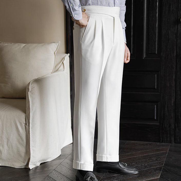HIGH-WAISTED CHINO PANTS
