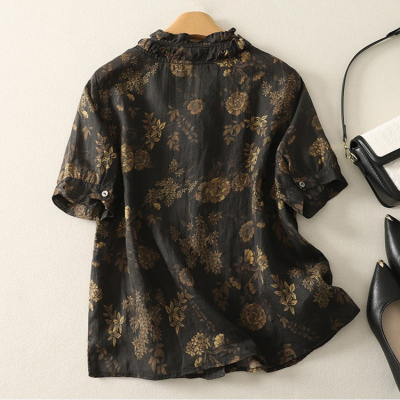 CAROLINE LINEN BLOUSE
