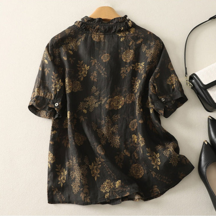CAROLINE LINEN BLOUSE