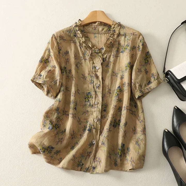 CAROLINE LINEN BLOUSE