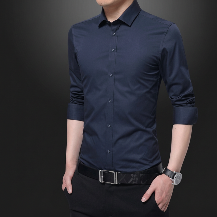 LAURO LINEN SLIM SHIRT