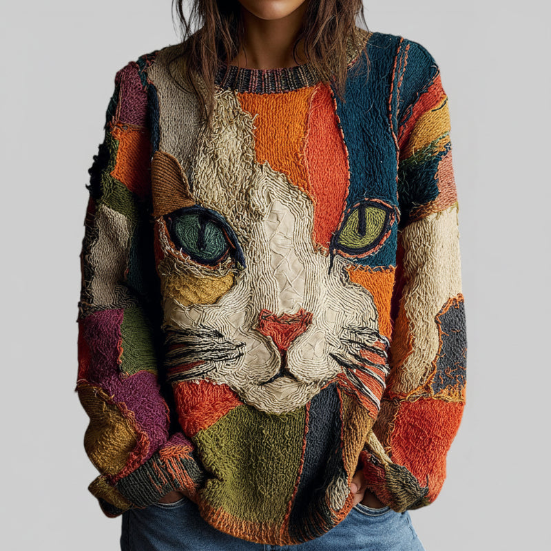 Pull Artistique "Chat Mignon"