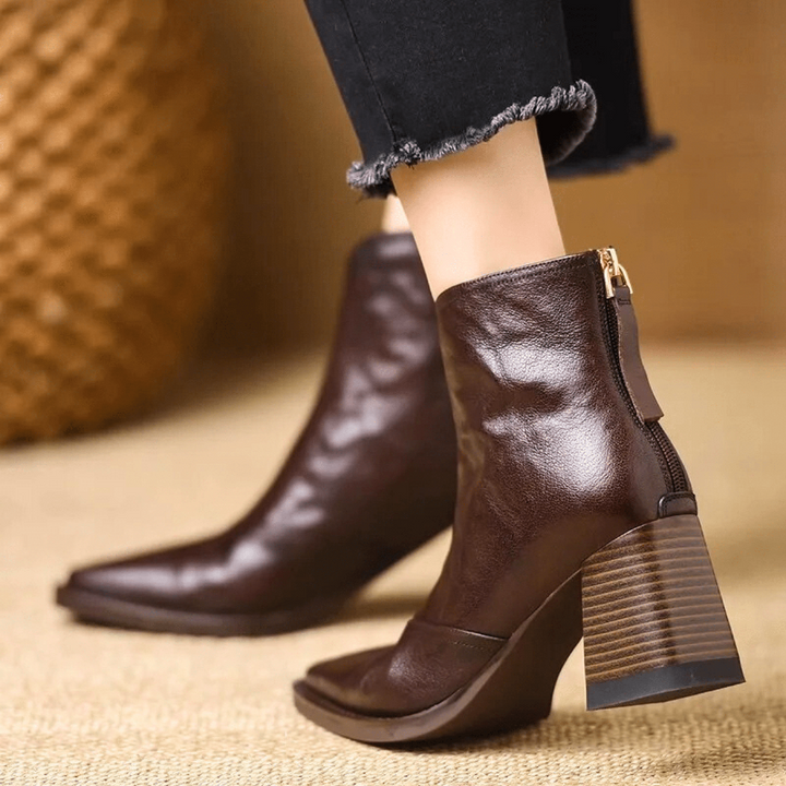 CLAUDIA | LEATHER ANKLE BOOT