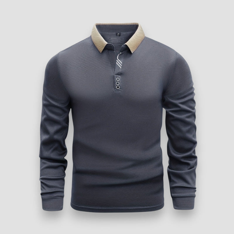 LAURENT MONACO | LONG SLEEVE POLO SHIRT FOR MEN