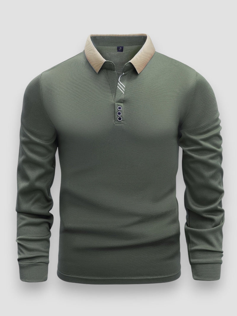 LAURENT MONACO | LONG SLEEVE POLO SHIRT FOR MEN