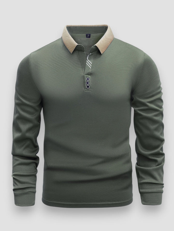 LAURENT MONACO | LONG SLEEVE POLO SHIRT FOR MEN
